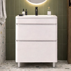 Vivon Тумба с раковиной Atwood 70 напольная белая матовая – фотография-1