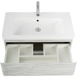 BelBagno Тумба с раковиной Albano-Cer 80 подвесная Rovere Vintage Bianco – фотография-5