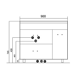 Mixline Мебель для ванной Этьен 90 с б/к – фотография-3