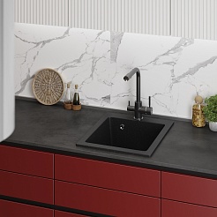 Teymi Мойка кухонная Helmi 42.5 черная матовая – фотография-7