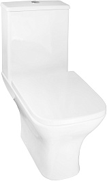 Azario Унитаз-компакт Nigel AZ-55 безободковый с бачком с сиденьем микролифт белый – фотография-3