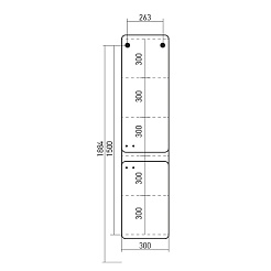 Mixline Пенал для ванной Мальта 30 бук шоколадный – фотография-2