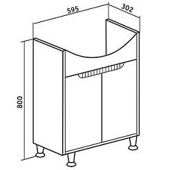 Runo Мебель для ванной Эко 60 – фотография-5