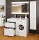 Mixline Тумба с раковиной Созвездие 110 L под стиральную машину белая – картинка-19