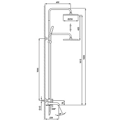 Gappo Душевая стойка G06 G2406 хром – фотография-2