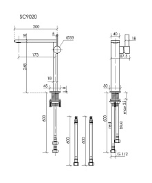 Sancos Смеситель для раковины высокий Linn черный матовый SC9020MB – фотография-3