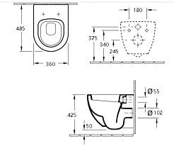 Esbano Унитаз Lotus подвесной безободковый черный матовый – фотография-3