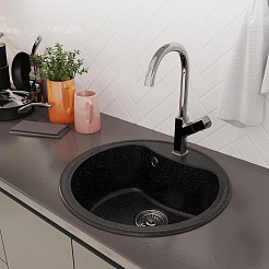 Mixline Мойка кухонная ML-GM09 черная – фотография-4