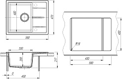 Dr. Gans Мойка кухонная Ника 580 базальт – фотография-4