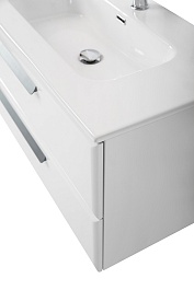 Cezares Тумба с раковиной Eco Cer-N 120 R bianco lucido CZR-8095-120-R ручки серые – фотография-6