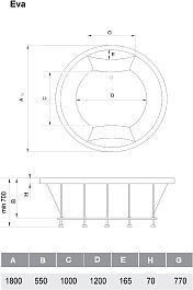 Vayer Акриловая ванна Eva D180 – фотография-6
