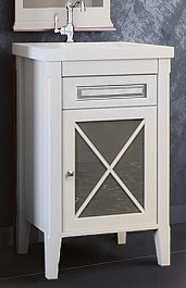 Opadiris Тумба с раковиной Палермо 50 R белая – фотография-1