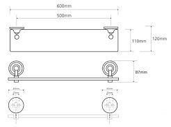 Bemeta Полка стеклянная Retro chrom 144302242 – фотография-2