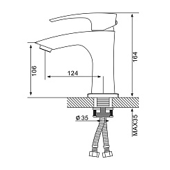 Gappo Смеситель для раковины G07-9 G1007-91 оружейная сталь – фотография-2