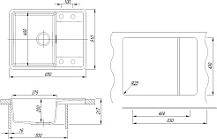 Florentina Мойка кухонная Пьемонт 650 шампань – фотография-4