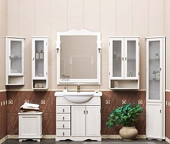 Opadiris Шкаф-пенал для ванной "Клио 37" L угловой, белый – фотография-3