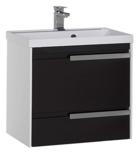 Aquanet Тумба с раковиной "Тиволи 70" черная – фото-1