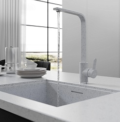 Mixline Смеситель для кухни 35к ML-GS14 (310) серый – фотография-4