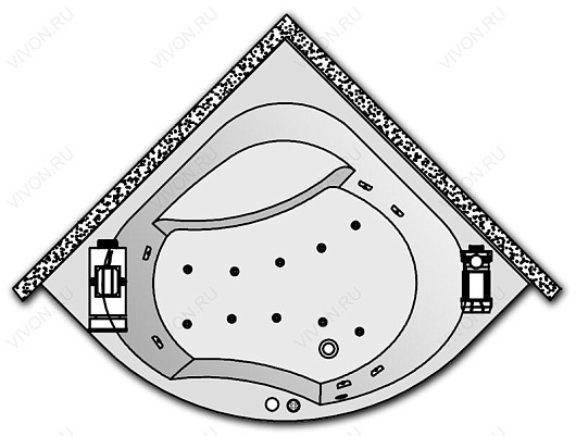 Kolpa San  Комплект гидро-аэромассажа Kolpa San Swan Superior (массаж: боковой, аэромассаж) – фото, картинка, фотография-1