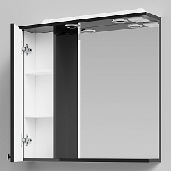 Водолей Мебель для ванной Адам 75 L черная – фотография-10