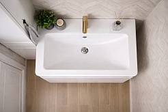 Vivon Тумба с раковиной Atwood 80 подвесная белая матовая – фотография-4