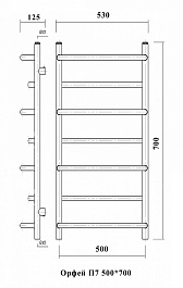 Domoterm Полотенцесушитель Орфей П7 500*700 – фотография-2