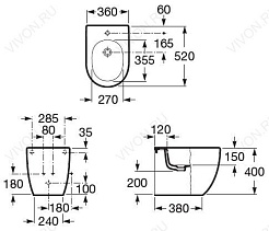 Roca Биде напольное Meridian-N Compact 357247000 – фотография-3