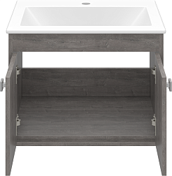 Misty Мебель для ванной Пайн 60 подвесная дуб уайт-ривер серо-коричневый – фотография-5