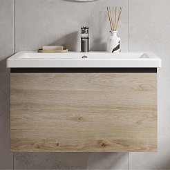 Vigo Тумба с раковиной Cross 700-0-1 подвесная дуб давос натуральный – фотография-3