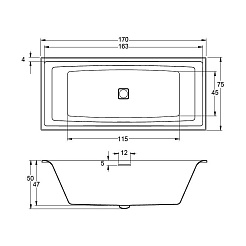 Riho Акриловая ванна STILL SQUARE 170х75 – фотография-3