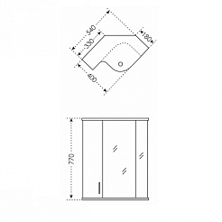 СанТа Мебель для ванной Аврора 70 угловая – фотография-7