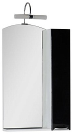 Aquanet Зеркальный шкаф "Асти 55" черный – фотография-1