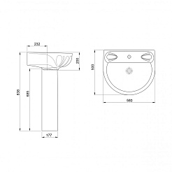 Santeri Умывальник Лотос 58 – фотография-6