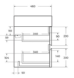 BelBagno Тумба с раковиной Molveno-46 80 подвесная ossido столешница KEP-80-MNO – фотография-3