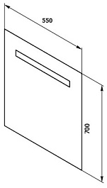 De Aqua Зеркало Экстра 55, фацет, подсветка – фотография-2