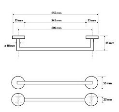 Bemeta Держатель полотенца Dark 104204040 – фотография-2