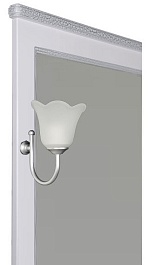 Aquanet Зеркало Валенса 80 белый краколет/серебро (180144) – фотография-3