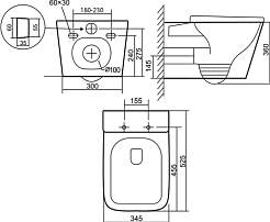 Iberica Blanca Унитаз подвесной Toledo Alto безободковый, с микролифтом – фотография-2