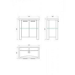 Какса-а Мебель для ванной Лидер 80 – фотография-4