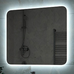 Misty Мебель для ванной Карат 80 подвесная белая/дуб галифакс олово – фотография-13