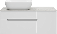 Misty Тумба под раковину Роял 100 подвесная белая матовая – фотография-1