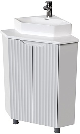 Mixline Тумба под раковину Корнер 63.5 угловая белая – фотография-1