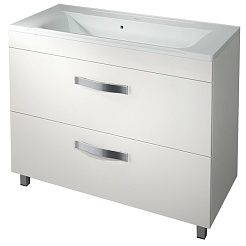 Какса-а Мебель для ванной Хилтон 100 напольная, белая – фотография-5