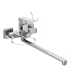 Tokito Смеситель для ванны AKARI хром TOK-AKA-1015 – фотография-2