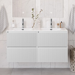 BelBagno Тумба под раковину Uno 120 подвесная Bianco Opaco – фотография-12