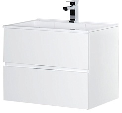 Aquanet Тумба с раковиной "Алвита 70" белая – фотография-4