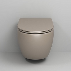 Grossman Унитаз подвесной Color GR-4455BRLMS светло-коричневый матовый – фотография-4