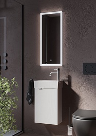 Sancos Тумба с раковиной Mini 35 R белый глянец раковина Element 37/21 R CN5007 – фотография-8