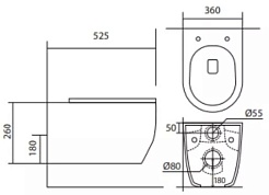 Aquatek Унитаз подвесной Европа AQ1106L-00 – фотография-2