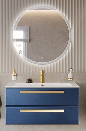 BelBagno Мебель для ванной Eco Cer-N 100 CZR-8073-100 sapfiro ручки сатиновое золото – фотография-1